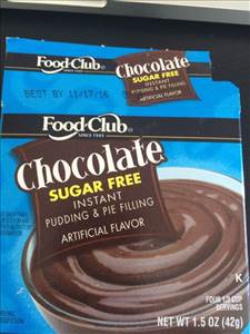 Food Club Chocolate Sugar Free Instant Pudding
