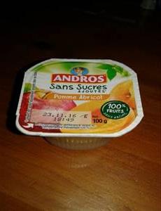 Andros Compote Pomme Abricot sans Sucres Ajoutés