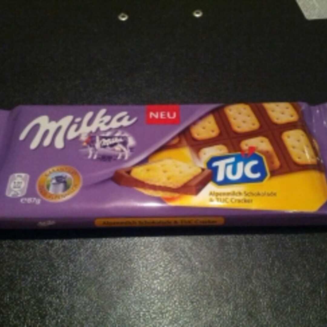 Milka Alpenmilch Schokolade & TUC Cracker