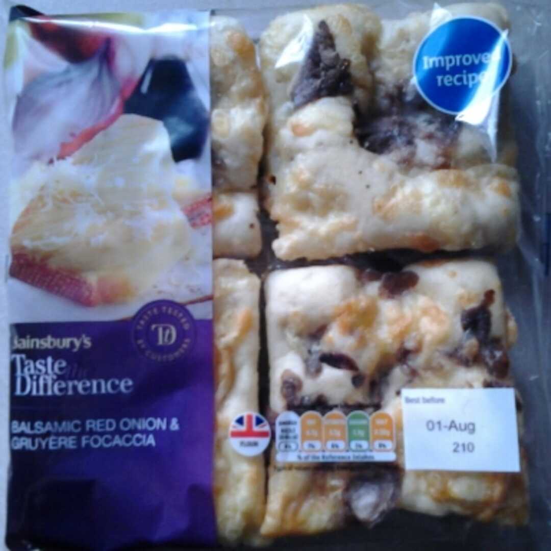 Sainsbury's Taste The Difference Balsamic Red Onion & Gruyère Focaccia