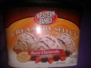 Western Family Berry Cheesecake Premium Ice Cream