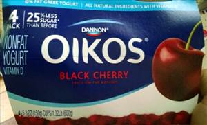 Dannon Oikos Greek Nonfat Yogurt - Black Cherry