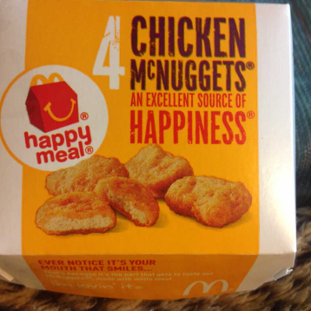 4 piece chicken nugget happy meal calories