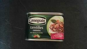 Cassegrain Lentilles Cuisinées aux Oignons et Carottes