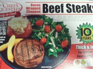 Chef's Requested Foods Bacon Wrapped Chopped Beef Steak