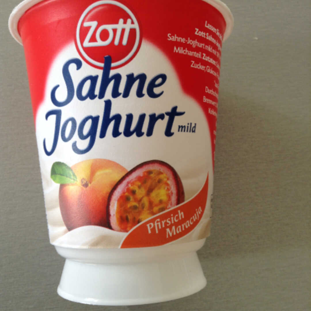 Zott Sahne Joghurt Pfirsich Maracuja