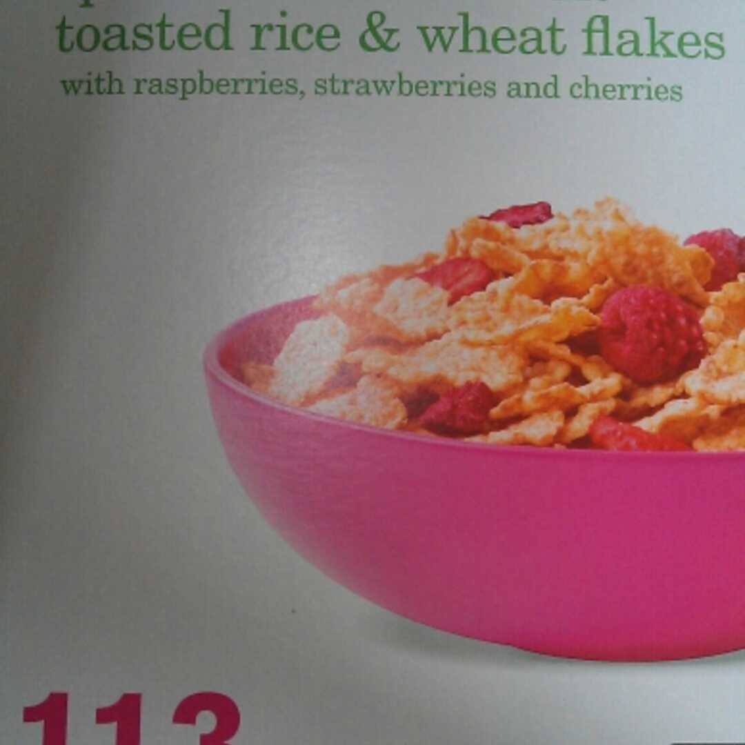 Waitrose Love Life Special Choice Red Fruit Toasted Rice & Wheat Flakes with Semi-Skimmed Milk