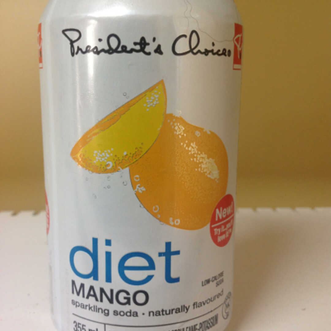 President's Choice Diet Mango Sparkling Soda