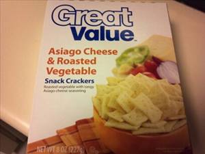 Great Value Asiago Cheese & Roasted Vegetable Snack Crackers