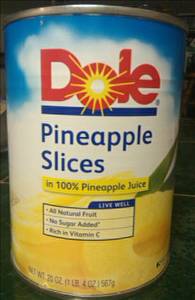 Dole Pineapple Slices in 100% Juice