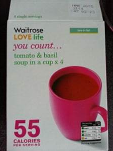 Waitrose Love Life Tomato & Basil Soup in A Cup