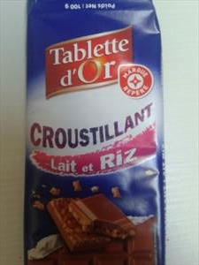 Tablette d'or Croustillant Lait et Riz