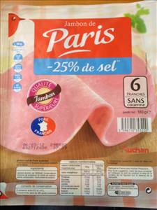 Auchan Jambon de Paris -25% de Sel