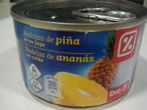 Piña (Sólidos y Líquidos, Almíbar Dietético en Conserva, Enlatados)