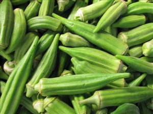 Okra (with Salt, Drained, Cooked, Boiled)