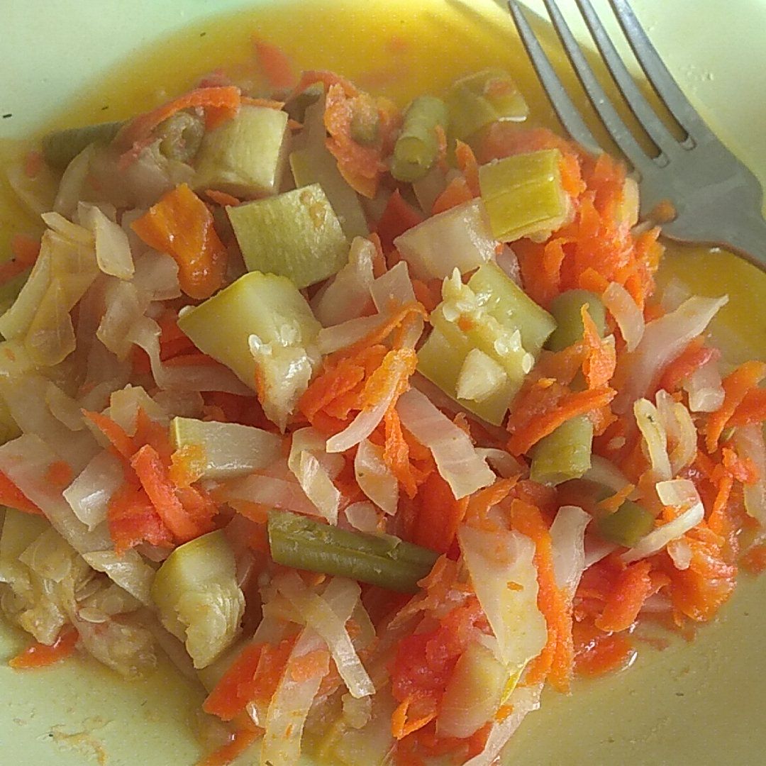 Овощное рагу с кабачками лук морковка
