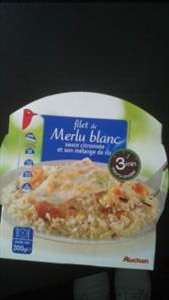 Auchan Filet de Merlu Blanc Sauce Citronnée et Son Mélange de Riz