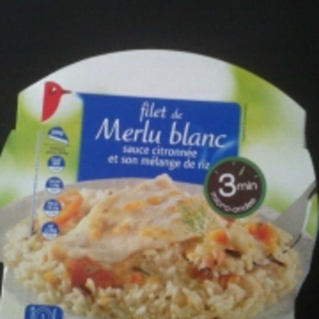 Auchan Filet de Merlu Blanc Sauce Citronnée et Son Mélange de Riz