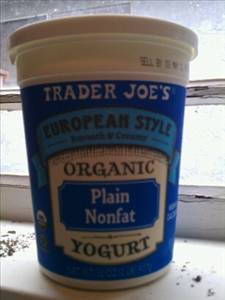 Trader Joe's Organic Nonfat Plain European Style Yogurt