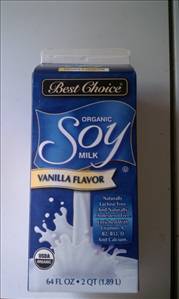 Best Choice Organic Soy Milk Vanilla Flavor