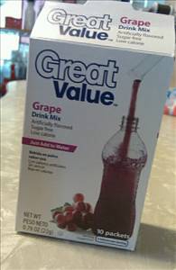 Great Value Sugar Free Grape Drink Mix Sticks