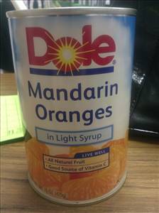 Dole Mandarin Oranges Whole Segments in Light Syrup