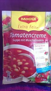 Maggi Tomatencremesuppe mit Muschelnudeln