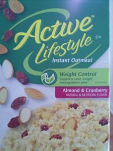 Kroger Active Lifestyle Almond & Cranberry Instant Oatmeal