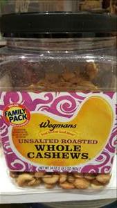 Wegmans Roasted Whole Cashews Unsalted