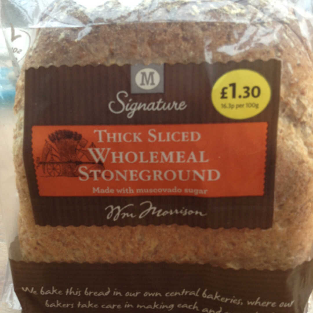 Morrisons Thick Stoneground Wholemeal Bread