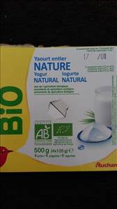 Auchan Bio Yaourt Entier Nature