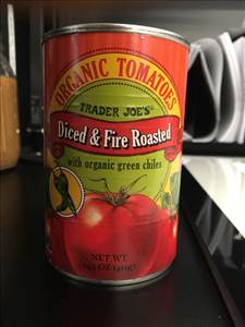 Trader Joe's Organic Diced & Fire Roasted Tomatoes with Green Chiles