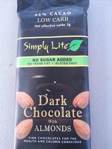 Simply Lite Sugar Free Dark Chocolate with Almonds