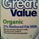 Great Value Organic 2% Reduced Fat Milk
