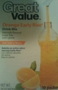 Great Value Sugar Free Orange Early Rise Drink Mix