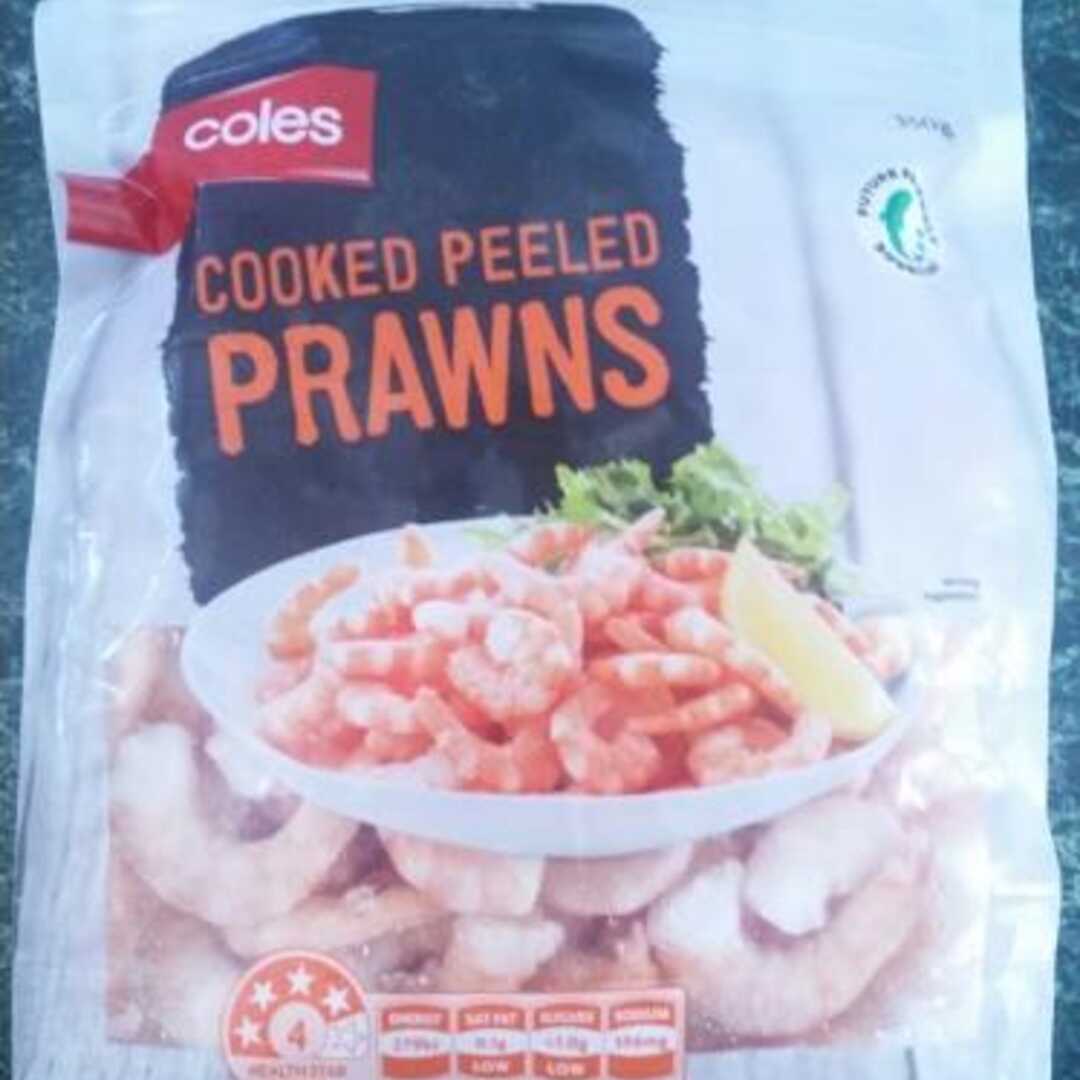 Coles Cooked Peeled Prawns