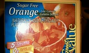 Great Value Sugar Free Orange Gelatin