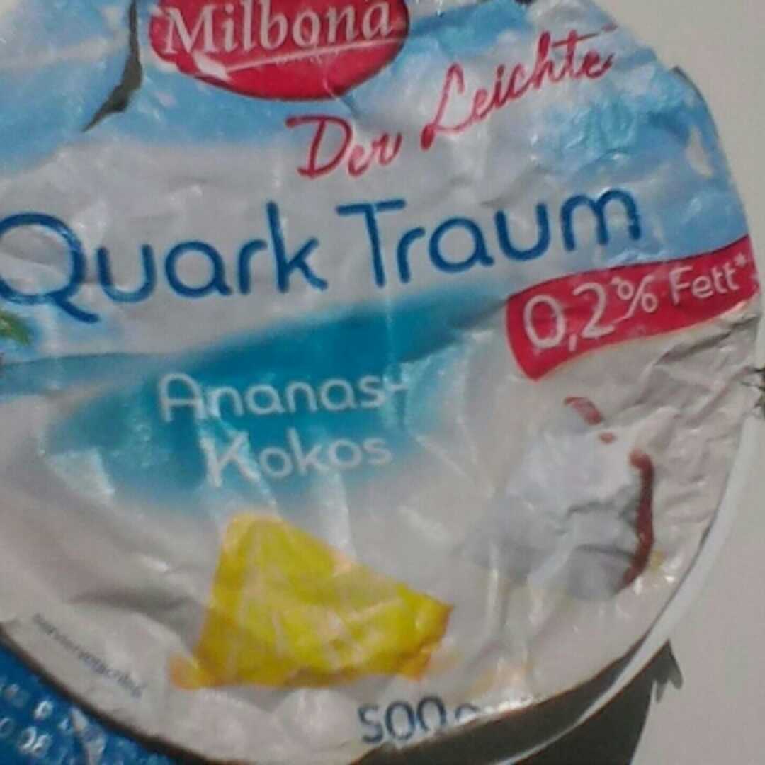Milbona Quark Traum der Leichte Ananas-Kokos