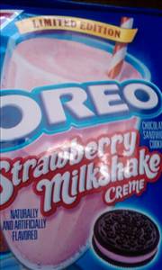 Oreo Strawberry Milkshake Creme Chocolate Sandwich Cookie