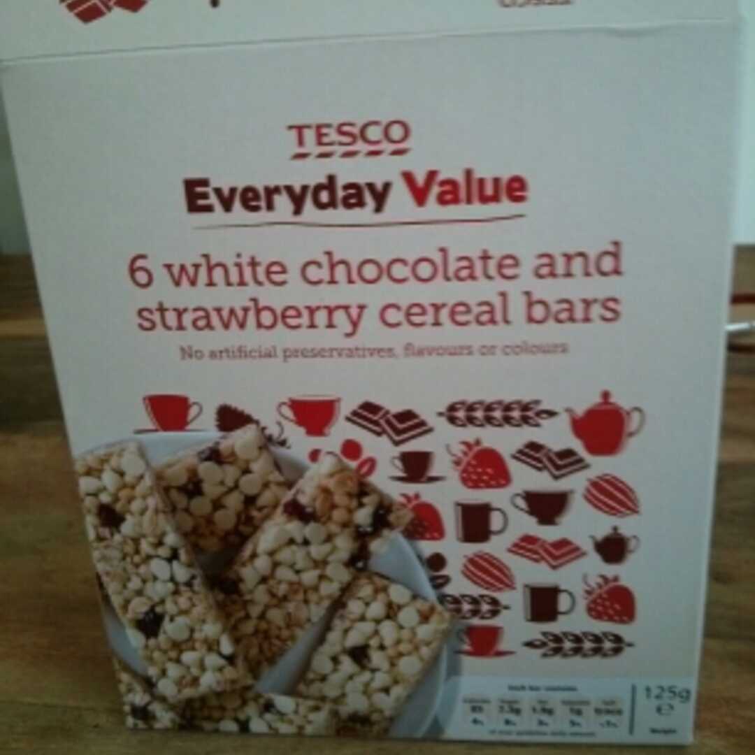 Tesco Value White Chocolate & Strawberry Cereal Bar