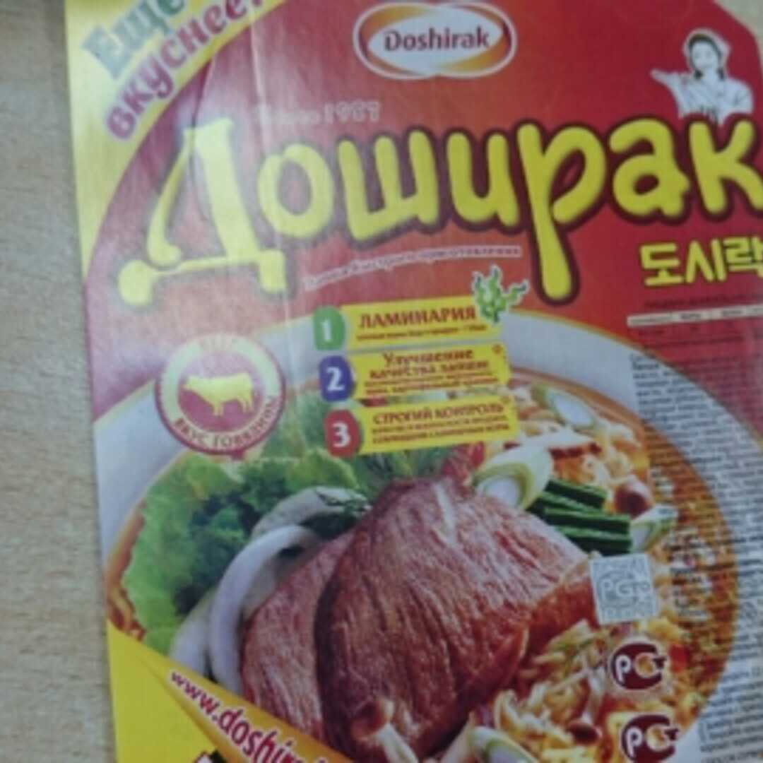 Доширак Лапша со Вкусом Говядины Калории и Пищевая Ценность