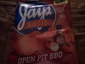 Jays Crispy Ridged Open Pit Flavored Potato Chips