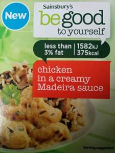 Sainsbury's Be Good to Yourself Chicken in A Creamy Madeira Sauce