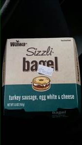 Wawa Sizzli Bagel Turkey Sausage Egg White & Cheese