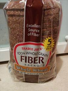 Trader Joe's 100% Whole Grain Fiber Bread Whole Wheat