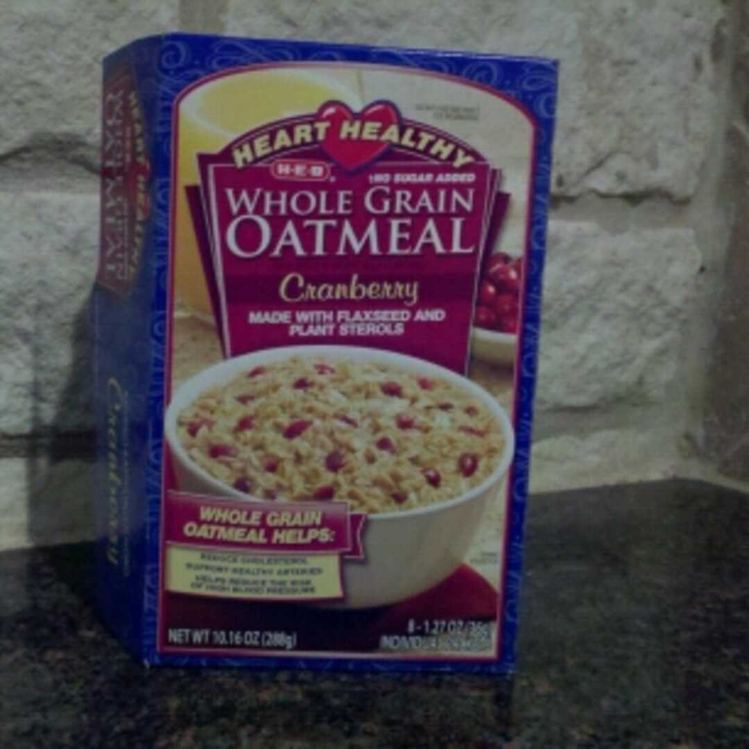 HEB Heart Healthy Whole Grain Oatmeal - Cranberry