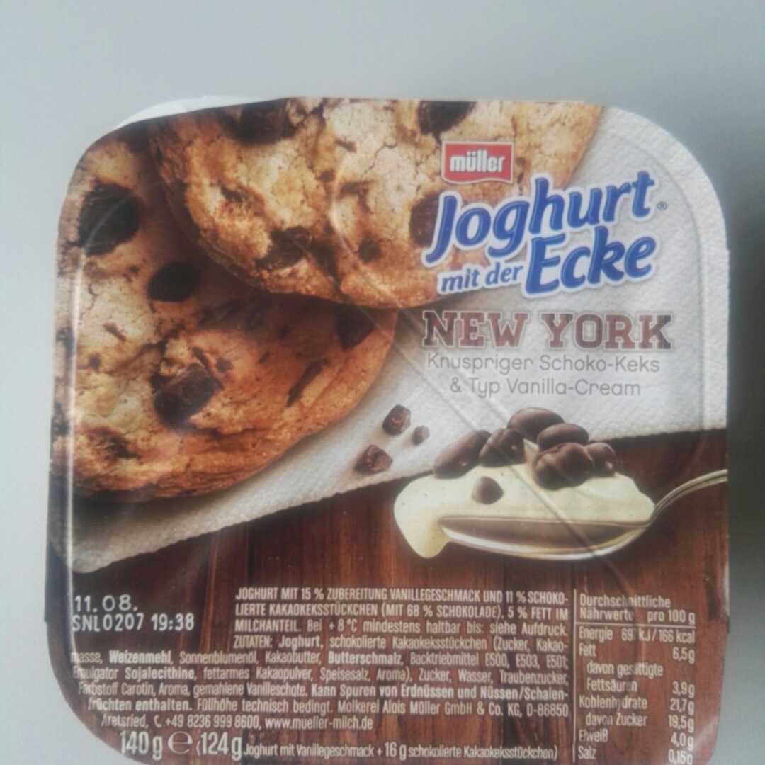 Müller Joghurt mit der Ecke New York