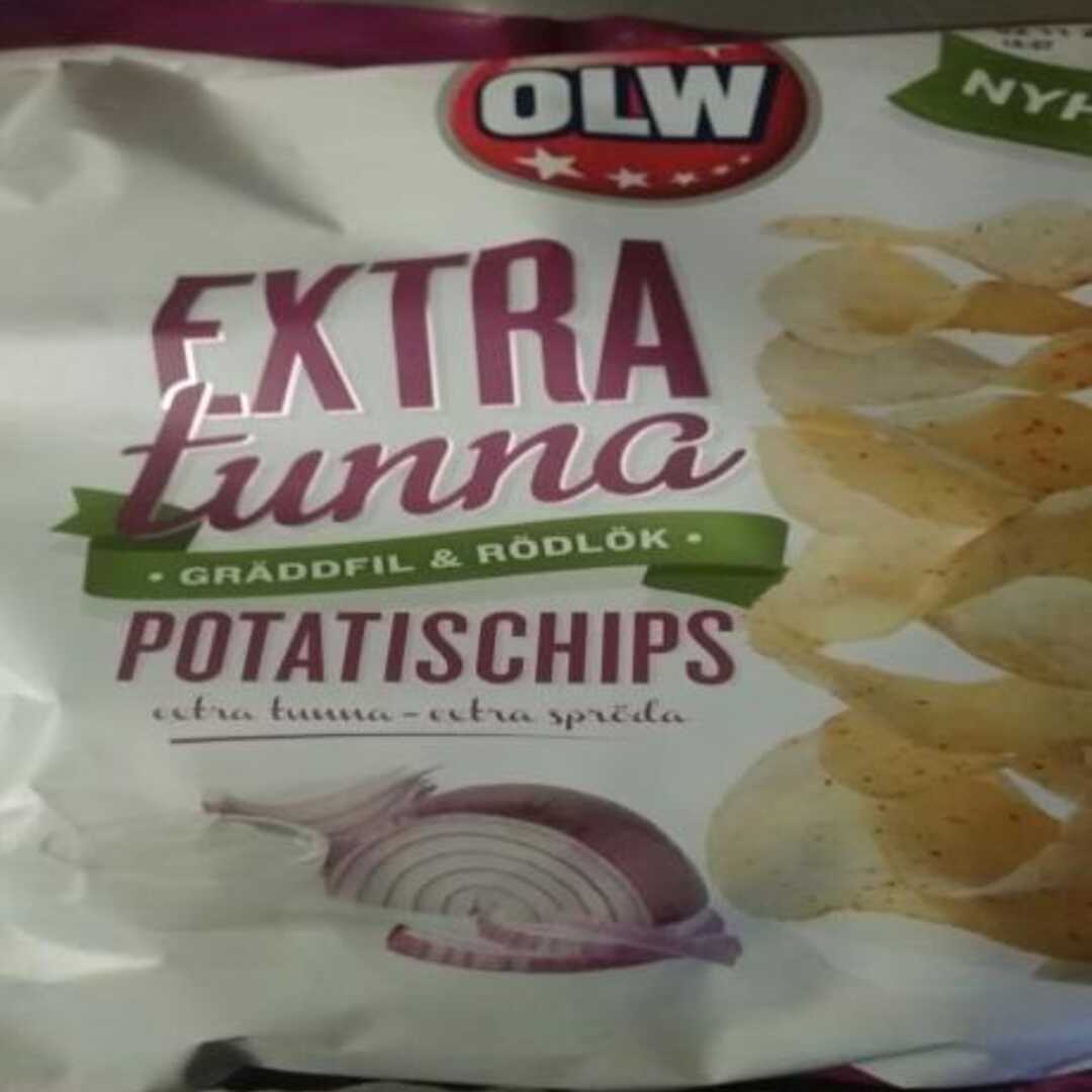 Olw Extra Tunna Potatischips Gräddfil & Rödlök