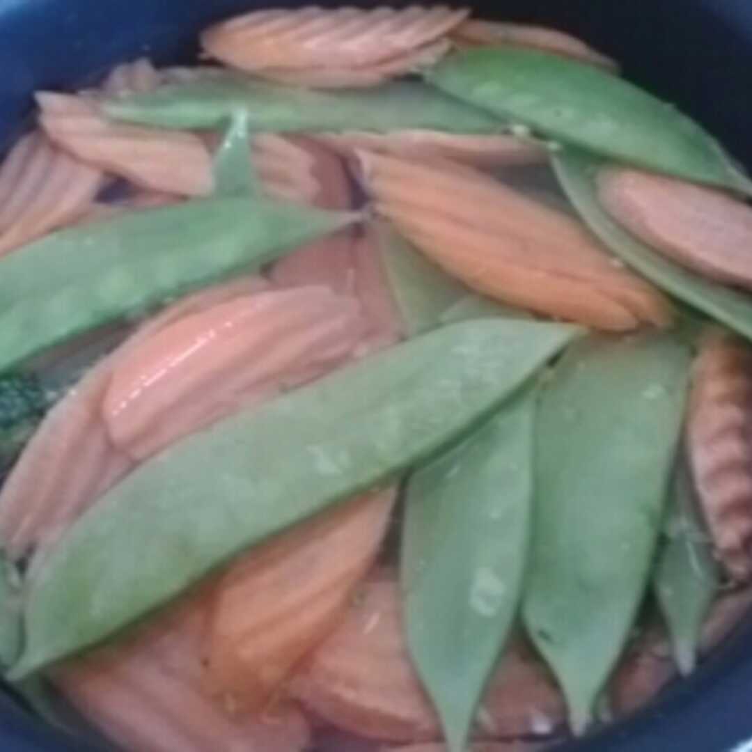 Cooked Peas and Carrots (from Fresh)