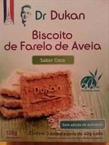 Dukan Biscoito de Farelo de Aveia Sabor Coco